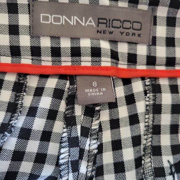 Donna RICCO CHECKERED ANKLE/CROPPED PANTS SIZE 8‎ - Picture 6 of 12